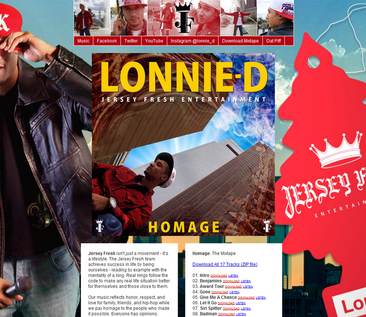 Lonnie-D Jersey Fresh Entertainment Website