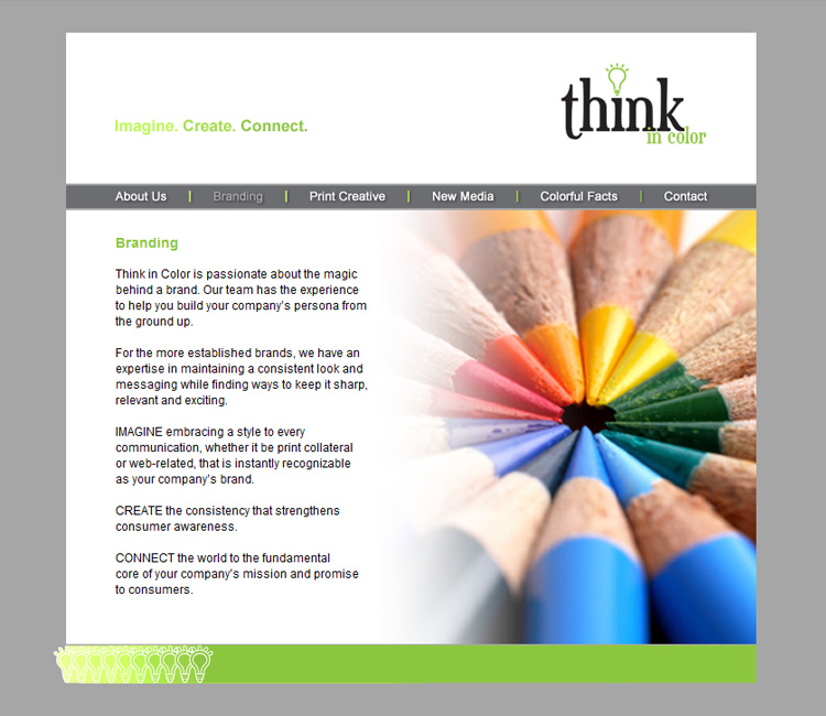 Think In Color - Website Design