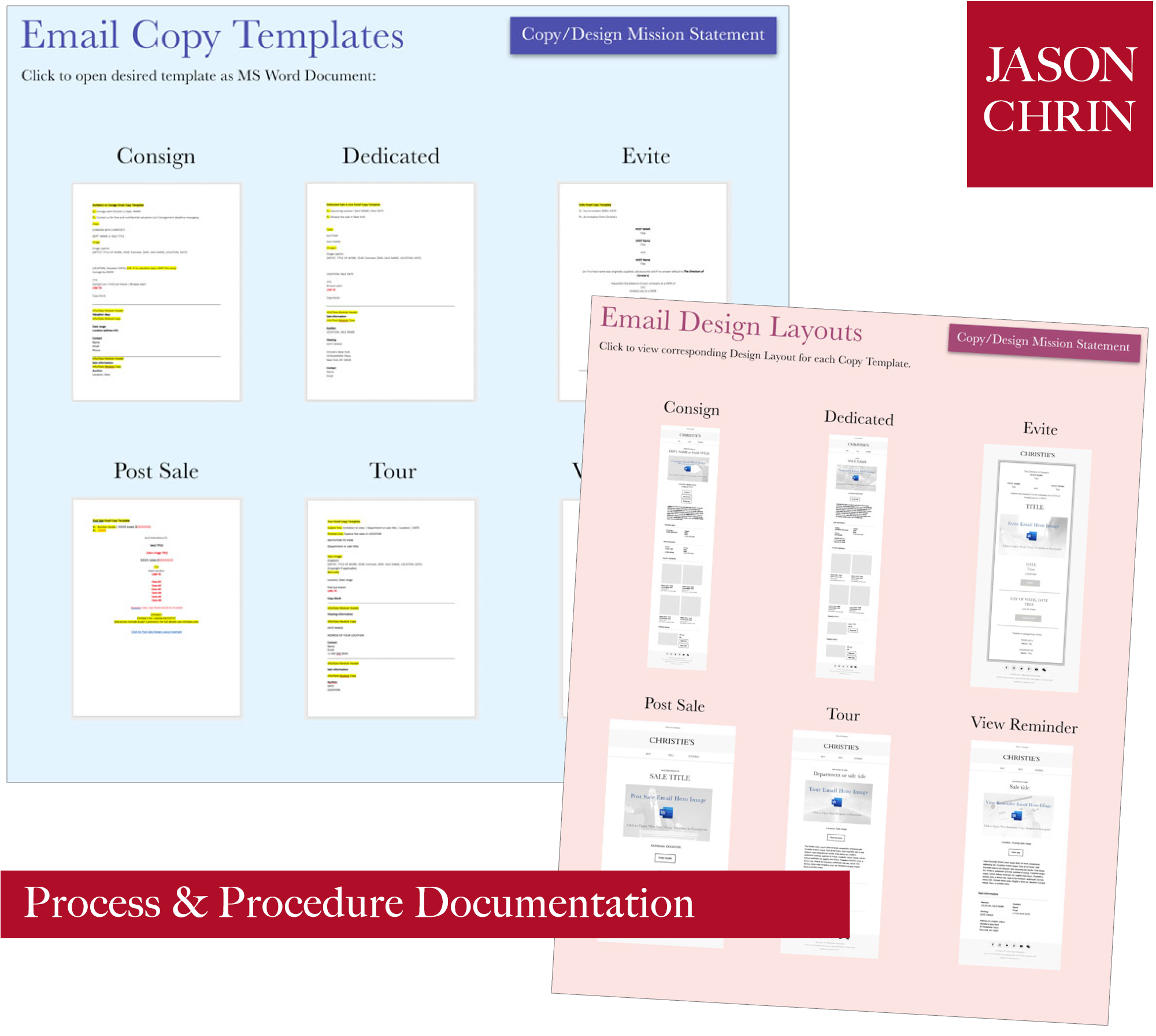 Process and Procedure Documentation - Jason Chrin Portfolio