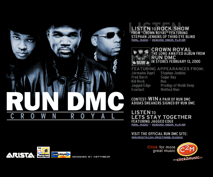 RUN DMC - Crown Royal - Web Page - Jason Chrin Portfolio